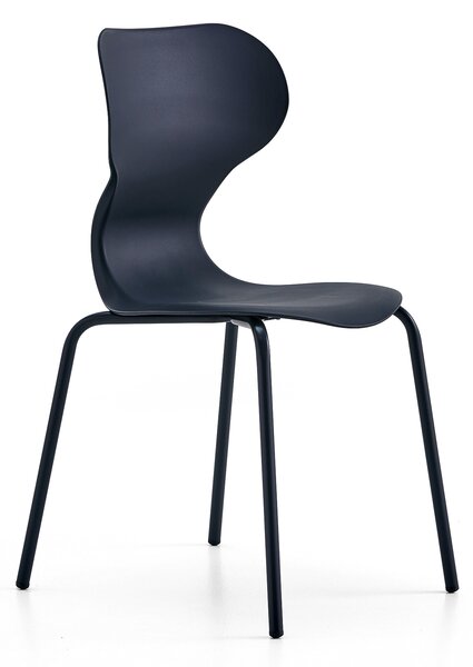 AJ Produkty Židle BRIAN, 4 nohy, antracitově šedá/černá