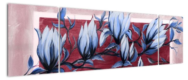 Obraz květin na zeď (170x50cm)