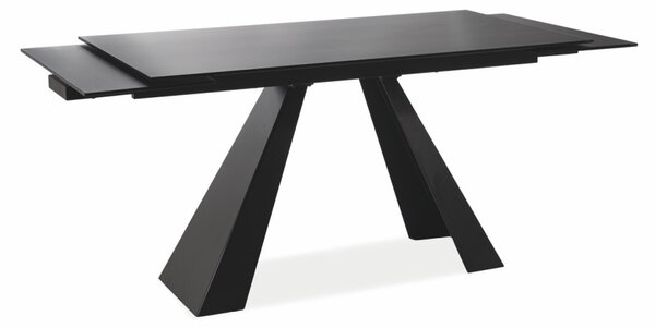 Jídelní stůl rozkládací - SALVADORE, 120x80, matná černá