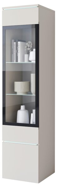 VITRÍNA, béžová, kašmírová, 30/130/33 cm P & B - Kredence a vitríny, Online Only