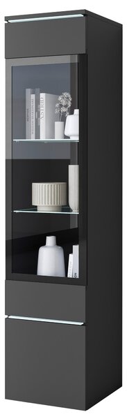 VITRÍNA, černá, 30/130/33 cm P & B - Kredence a vitríny, Online Only