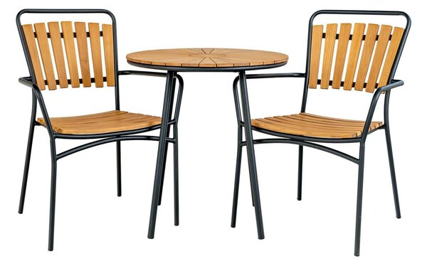 Kulatý zahradní jídelní stůl z teakového dřeva ø 70 cm Cleveland – House Nordic