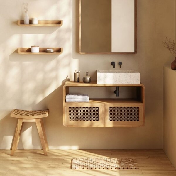 LÉTO -15% Teaková stolička Kave Home Vicentina 45 cm