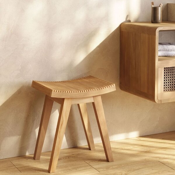 LÉTO -15% Teaková stolička Kave Home Vicentina 45 cm