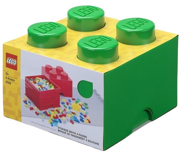 Tmavě zelený úložný box LEGO® Smart 25 x 25 cm