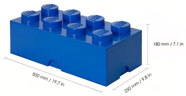 Tmavě modrý úložný box LEGO® Smart 25 x 50 cm
