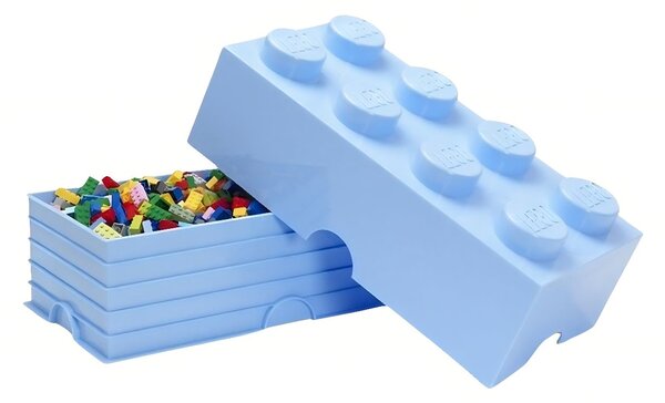 Světle modrý úložný box LEGO® Smart 25 x 50 cm
