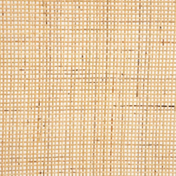 Černý ratanový paraván Kave Home Lalita 150 x 180 cm se zrcadlem