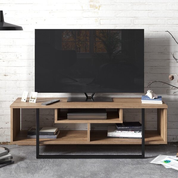 TV stolek/skříňka Aslana 120 (ořech + černá)