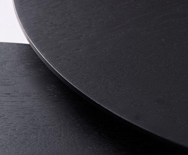 Černé kulaté konferenční stolky v sadě 2 ks ø 88 cm Adda – Unique Furniture