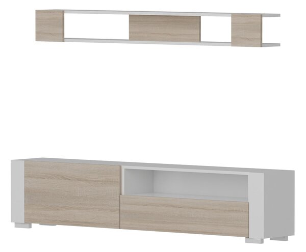 Obývací stěna Ariell (bílá + cordoba). Akce -25%
