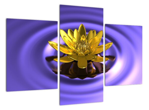 Obraz květu ve vodě (90x60cm)