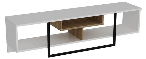 TV stolek/skříňka Aslana 150 (bílá + černá + dub)