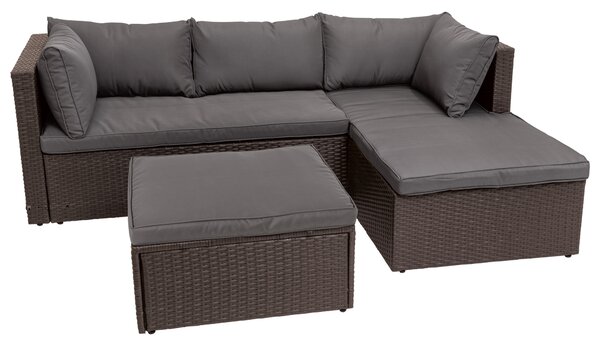 Livarno® Rohová sedací souprava, hnědá (100401374)