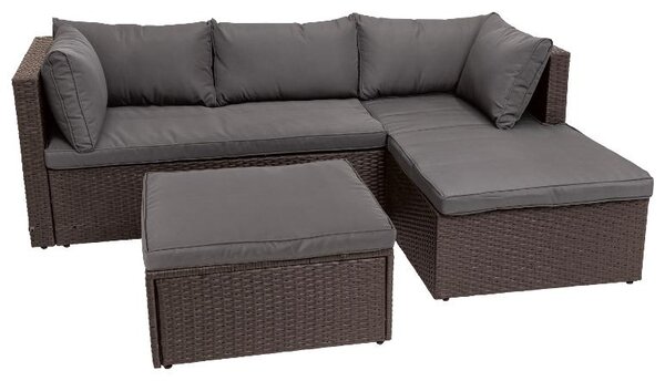 Livarno® Rohová sedací souprava, hnědá (100401374)
