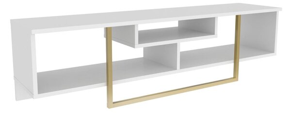 TV stolek/skříňka Aslana 150 (bílá + zlatá)