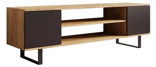 Stolek pod televizi 155 cm AVIOR - dub craft / černý