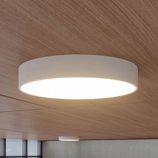 Arcchio LED stropní svítidlo Noabelle, Ø 60 cm, bílé, kovové, stmívatelný, Bílá / opál, Kuchyň, kov, Moderní