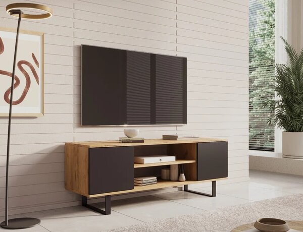 Stolek pod televizi 135 cm AVIOR - dub craft / černý