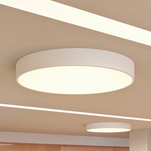 Arcchio Stropní svítidlo LED Noabelle, Ø 80 cm, bílé, kovové, stmívatelný, Bílá / opál, Kuchyň, kov, Moderní
