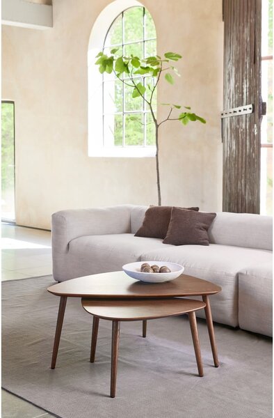 Hnědé konferenční stolky v dekoru dubu v sadě 2 ks 70x100 cm Adda – Unique Furniture