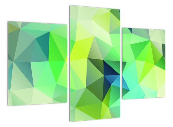 Abstraktní obraz - triangly (90x60cm)
