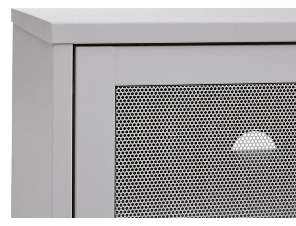 Šedý kovový TV stolek 160x55x45 cm Veep – Unique Furniture