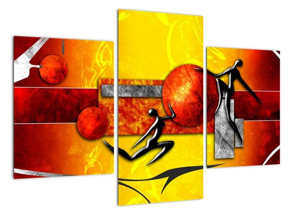 Moderní obraz - gymnasti (90x60cm)