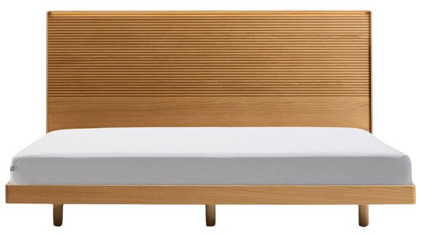 Kave Home Dubová postel Norlen 180 x 200 cm s čelem