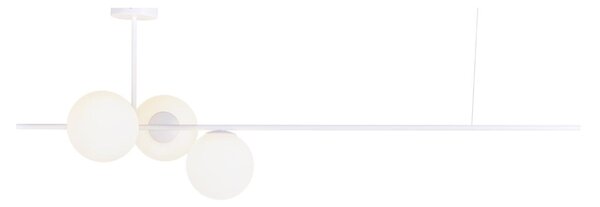 Nordic Design Bílé skleněné závěsné světlo Bubbly 150 cm