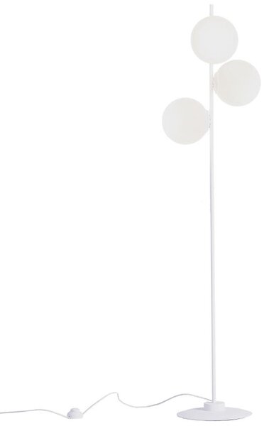 Nordic Design Bílá skleněná stojací lampa Bubbly 155 cm