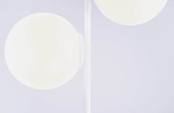 Nordic Design Bílé skleněné závěsné světlo Bubbly 93 cm