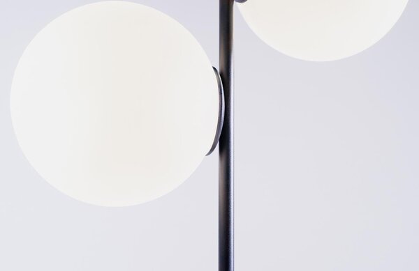 Nordic Design Bílo černé skleněné závěsné světlo Bubbly 93 cm