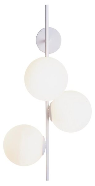 Nordic Design Bílé skleněné nástěnné světlo Bubbly 75 cm