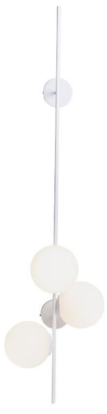 Nordic Design Bílé skleněné nástěnné světlo Bubbly 150 cm