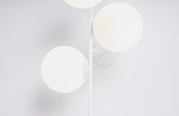 Nordic Design Bílé skleněné nástěnné světlo Bubbly 150 cm