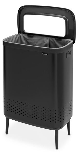 Matně černý kovový koš na prádlo 90 l Bo Hi – Brabantia