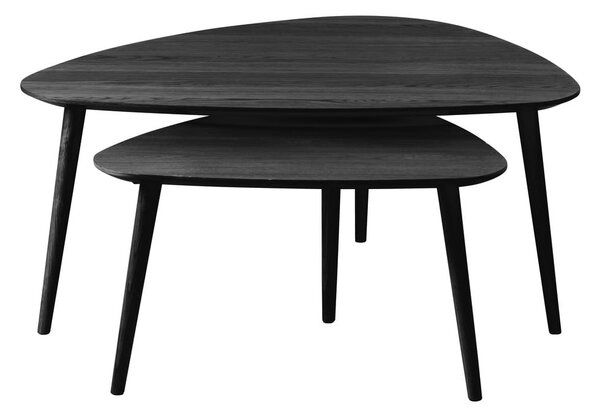 Černé konferenční stolky v sadě 2 ks 70x100 cm Adda – Unique Furniture