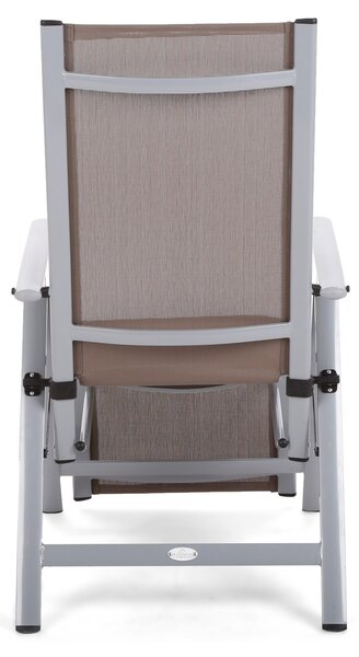 Zahradní židle Ibiza Relax Silver / Taupe