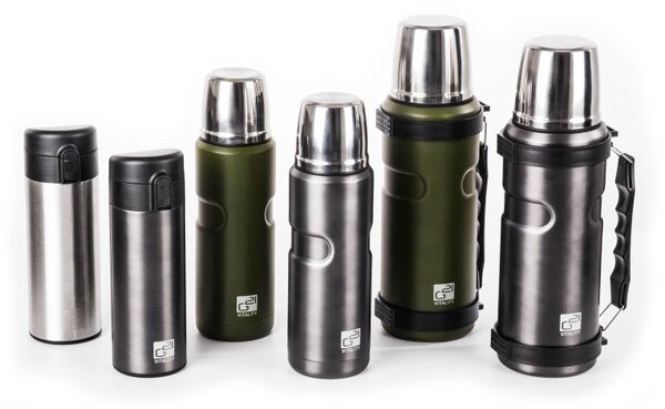 G21 Termoláhev G21 na pití, 1000 ml, khaki zelená s rukojetí G21-60022404