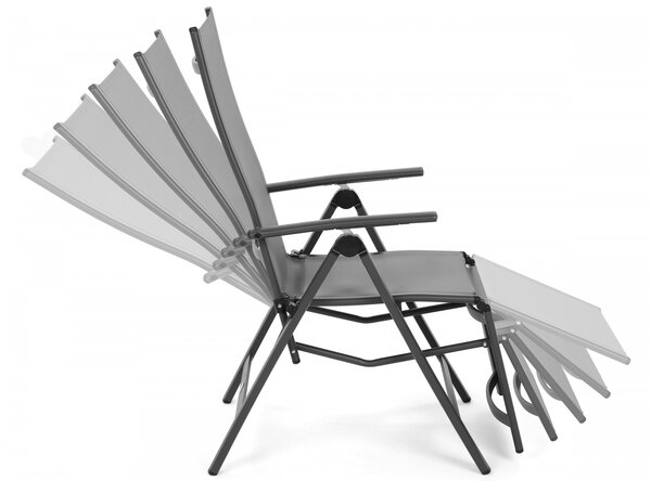 Zahradní židle Ibiza Relax Silver / Taupe