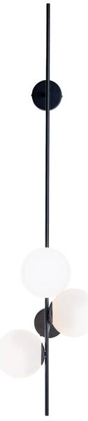 Nordic Design Bílo černé skleněné nástěnné světlo Bubbly 150 cm
