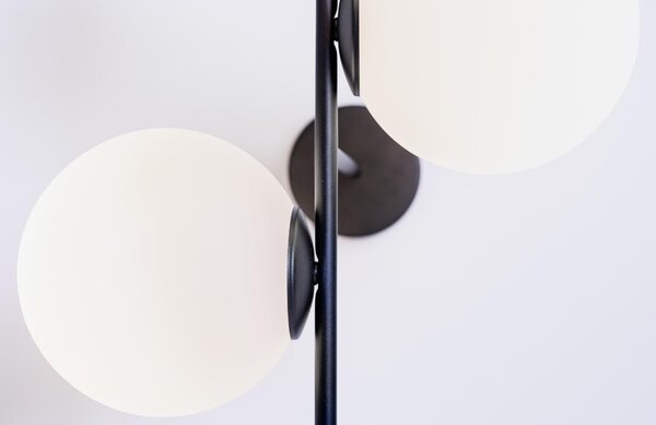Nordic Design Bílo černé skleněné nástěnné světlo Bubbly 150 cm