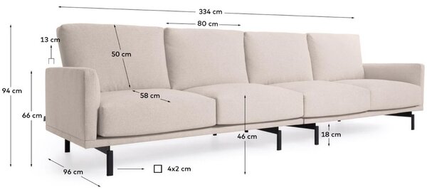 Kave Home Pohovka Galene 334 cm