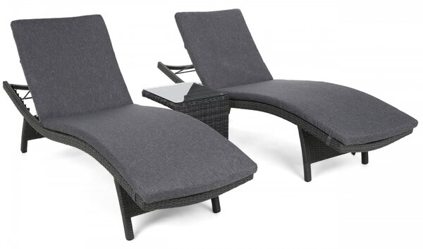 Sestava lehátek Marbella Grey / Grey Melange + stolek