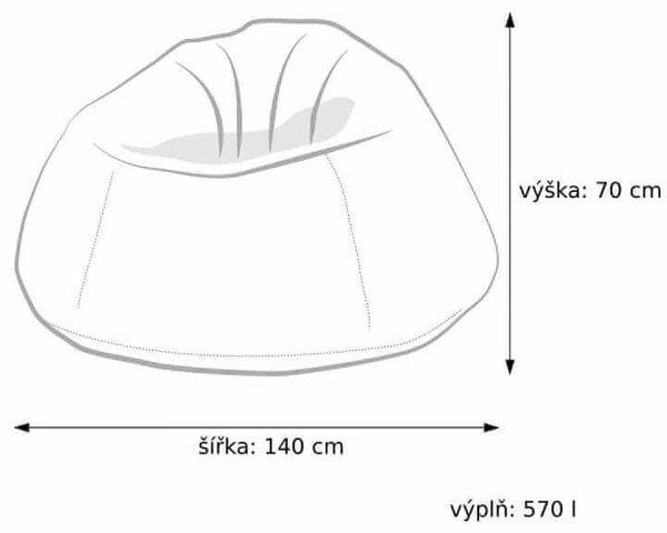 Sedací pytel Primabag Maxi polyester limetka