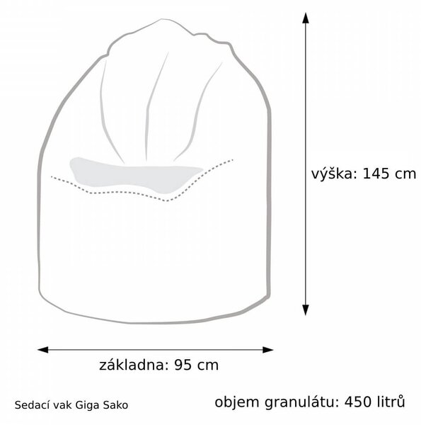 Sedací pytel Primabag Giga Sako Nylon fialová