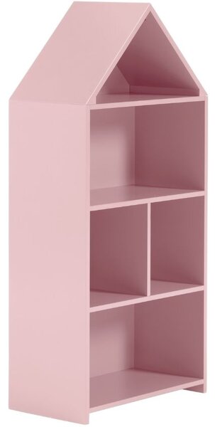 Růžová lakovaná dětská knihovna Kave Home Celeste 105 x 50 cm