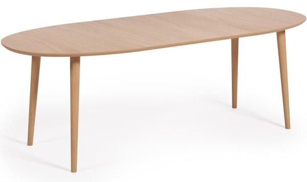 Dubový rozkládací jídelní stůl Kave Home Oqui 140-220 x 90 cm