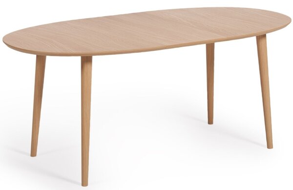 Dubový rozkládací jídelní stůl Kave Home Oqui 140-220 x 90 cm
